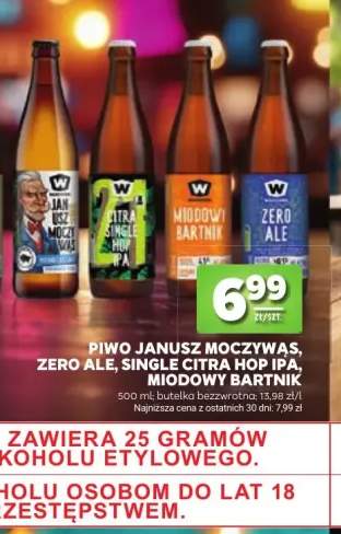 Piwo Janusz Moczywąs +3 warianty
