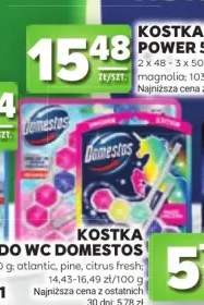 Kostka do WC Power 5 Domestos blue water pink +1 wariant