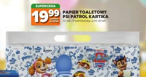 Papier toaletowy 3-warstwowy Psi Patrol Kartika 10-pak