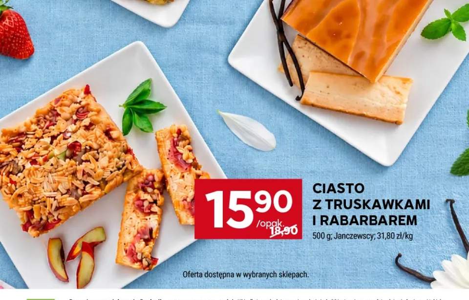 Ciasto z truskawkami i rabarbarem Janczewscy