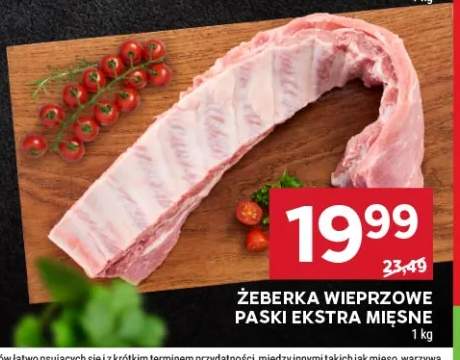 Żeberka wieprzowe paski ekstra mięsne