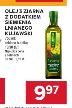 Olej rzepakowy 3 ziarna z dodatkiem siemienia lnianego Kujawski