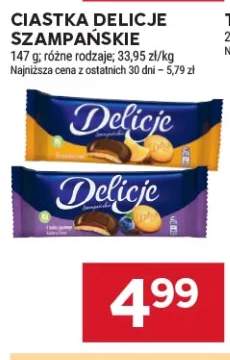 Ciastka Delicje Szampańskie pomarańczowe +1 wariant