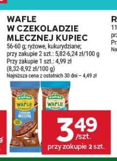 Wafle w czekoladzie mlecznej ryżowe Kupiec +1 wariant