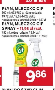 Płyn, mleczko Cif +1 wariant