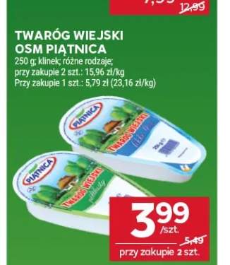 Twaróg wiejski klinek półtłusty Piątnica
