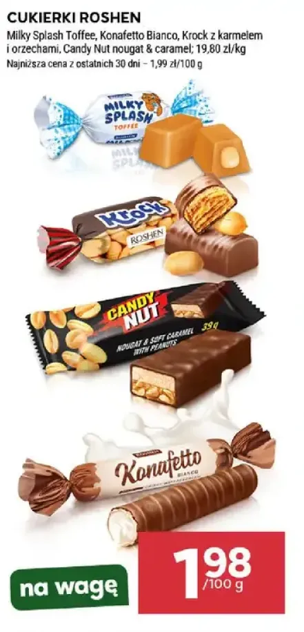 Cukierki Roshen Candy Nut nougat & caramel +3 warianty