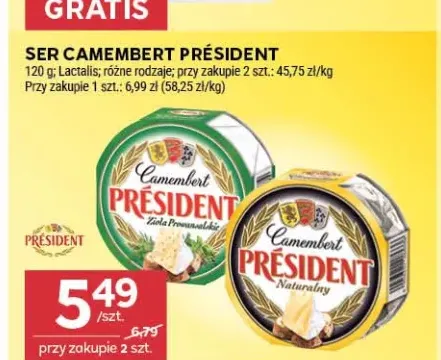 Ser camembert zioła prowansalskie Président +1 wariant
