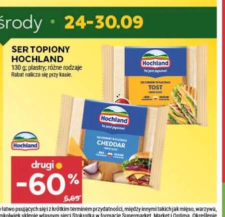 Ser topiony w plastrach Tost Hochland +1 wariant