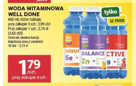Woda witaminowa Well Done Immunity +2 warianty