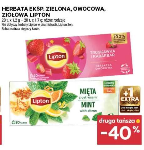 Herbata ekspresowa Lipton truskawka i rabarbar +1 wariant