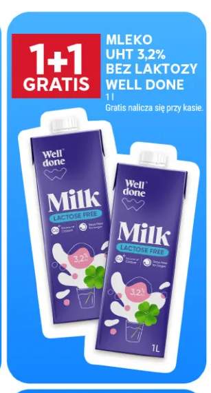 Mleko UHT bez laktozy Well Done 3,2%