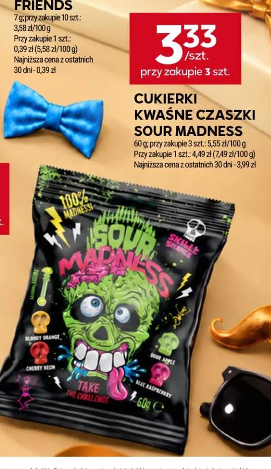 Cukierki kwaśne czaszki Sour Madness