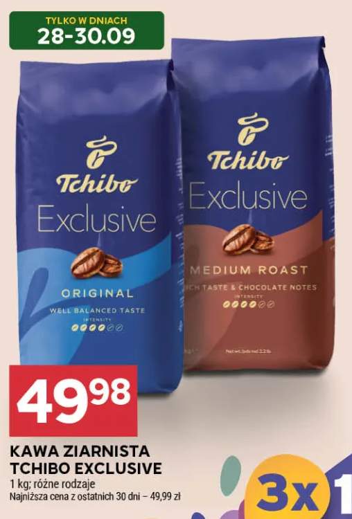 Kawa ziarnista Tchibo Exclusive Original +1 wariant