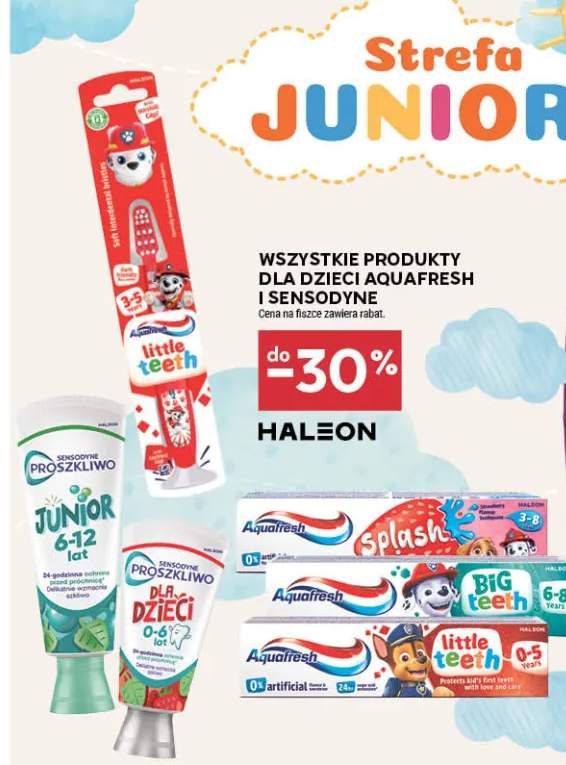 Produkty dla dzieci Aquafresh i Sensodyne +6 wariantów