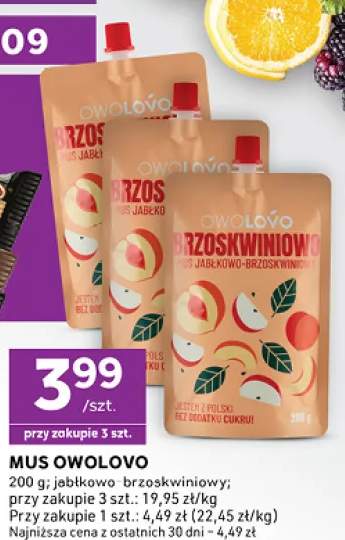 Mus jabłkowo-brzoskwiniowy Owolovo
