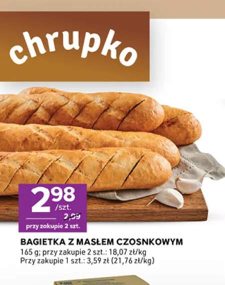Bagietka z masłem czosnkowym