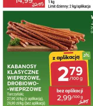 Kabanosy klasyczne wieprzowe Tarczyński +1 wariant