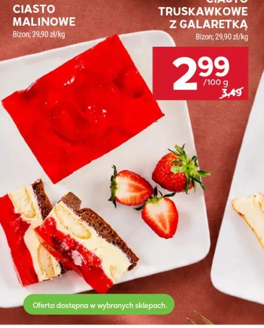 Ciasto truskawkowe z galaretką Bizon