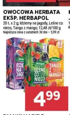Owocowa herbata ekspresowa Herbapol Idziemy na jagody +2 warianty