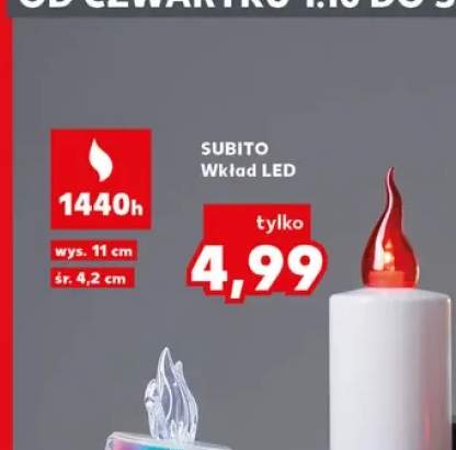 wkład LED do znicza