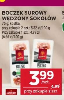 Boczek surowy wędzony Sokołów
