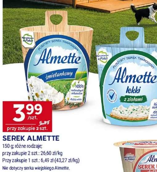 Serek Almette śmietankowy +1 wariant