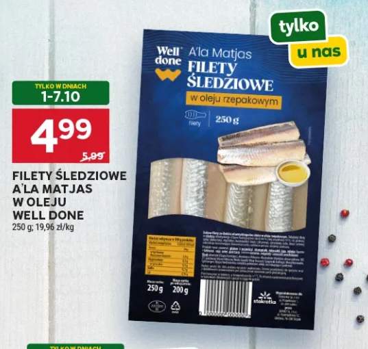 Filety śledziowe a'la matjas w oleju Well Done