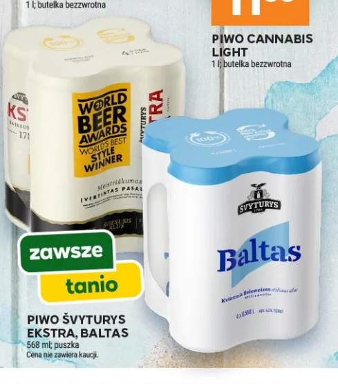 Piwo Švyturys Ekstra +1 wariant