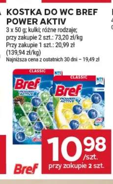 Kostka do wc Bref Power Aktiv 3-pak 50 g