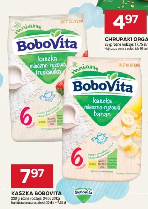Kaszka mleczno-ryżowa truskawka BoboVita +1 wariant