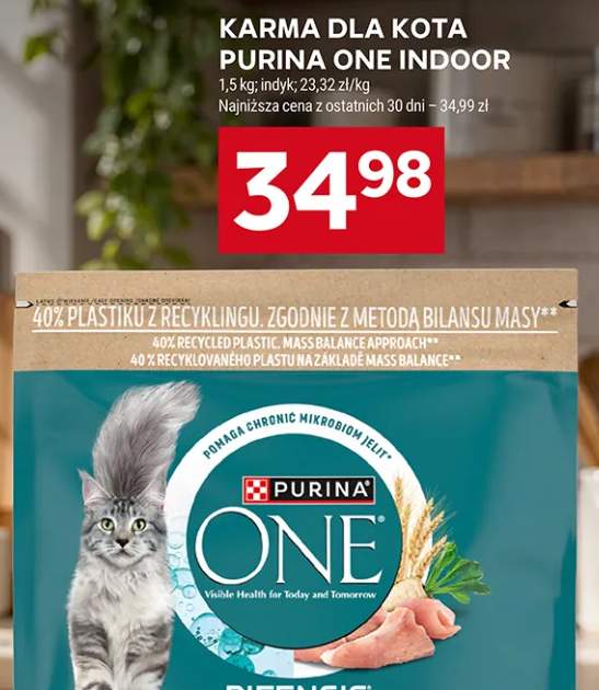 Karma dla kota Purina ONE Indoor indyk