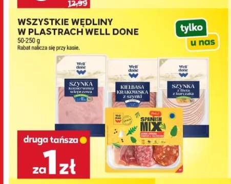 Wędliny w plastrach Well Done +4 warianty