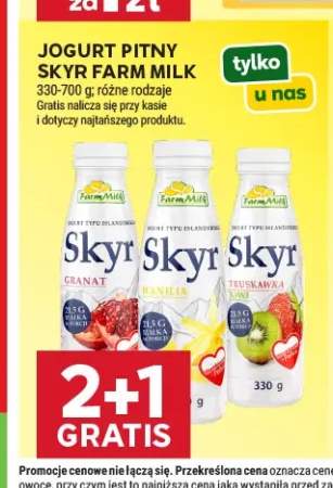 Jogurt pitny Skyr granat Farm Milk +2 warianty