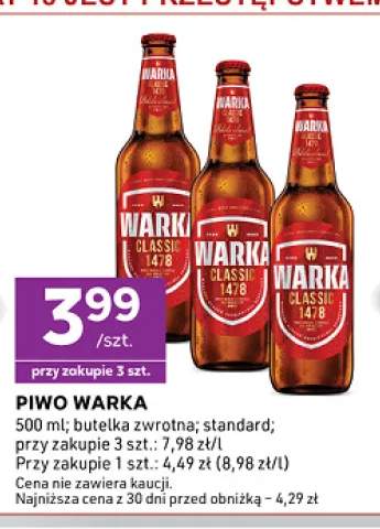 Piwo Warka standard