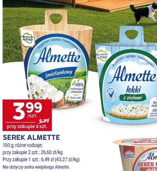 Serek Almette śmietankowy +1 wariant