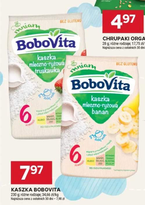 Kaszka mleczno-ryżowa BoboVita truskawka