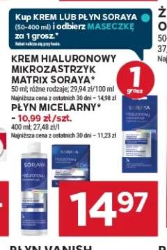 Krem hialuronowy mikrozastrzyk Matrix Soraya +1 wariant