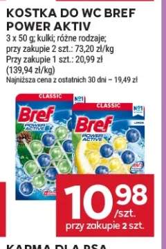 Kostka do WC Bref Power Aktiv 3-pak