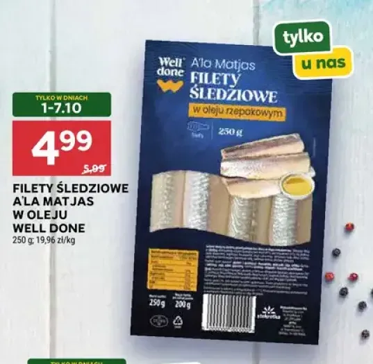 Filety śledziowe a'la matjas w oleju Well Done