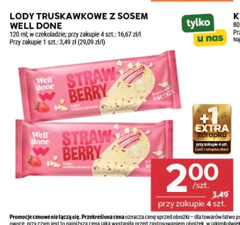 Lody truskawkowe z sosem w czekoladzie Well Done