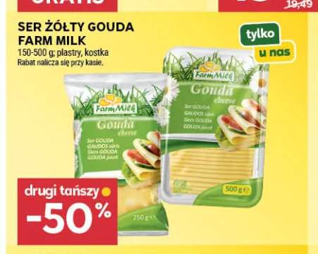 Ser żółty gouda w plastrach Farm Milk +1 wariant