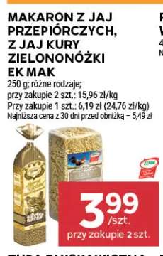 Makaron z jaj przepiórczych Ek Mak +1 wariant