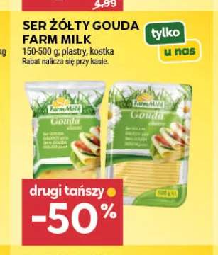 Ser żółty gouda w plastrach Farm Milk +1 wariant