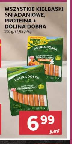 Kiełbaski śniadaniowe Proteina + Dolina Dobra +2 warianty