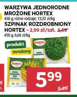 Warzywa jednorodne mrożone Hortex +1 wariant