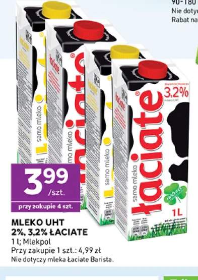 Mleko UHT Łaciate 2% +1 wariant