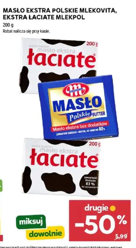 Masło ekstra Łaciate +1 wariant