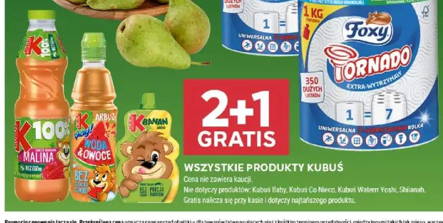 Mus Kubuś banan jabłko +3 warianty