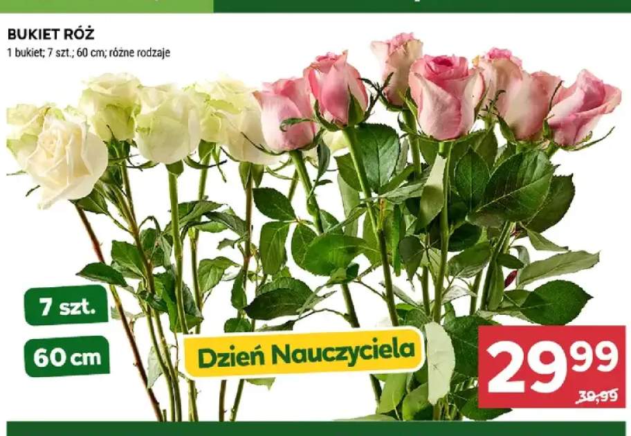 Bukiet róż 7 szt. 60 cm